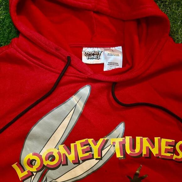 Daffy & Bugs, Looney Tunes Red Graphic Hoodie - Picture 3 of 4